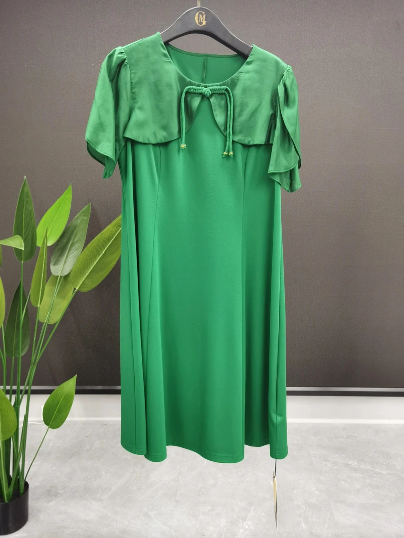 谷马夏季A字型连衣裙显瘦轻奢富家千金风2548