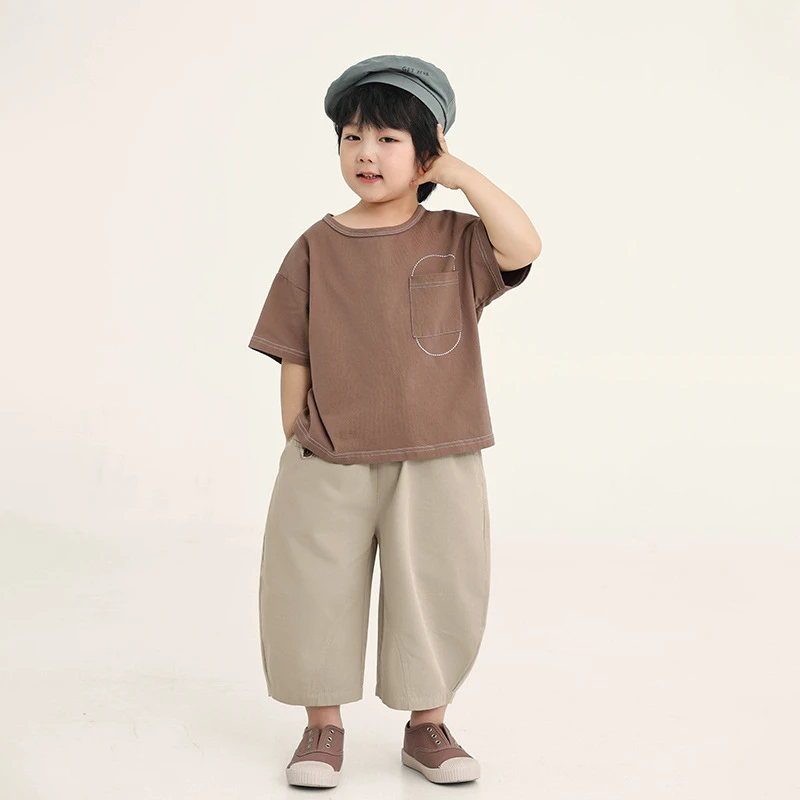 男童短袖t恤儿童夏季新款洋气休闲半袖中小童纯棉宽松薄款上衣