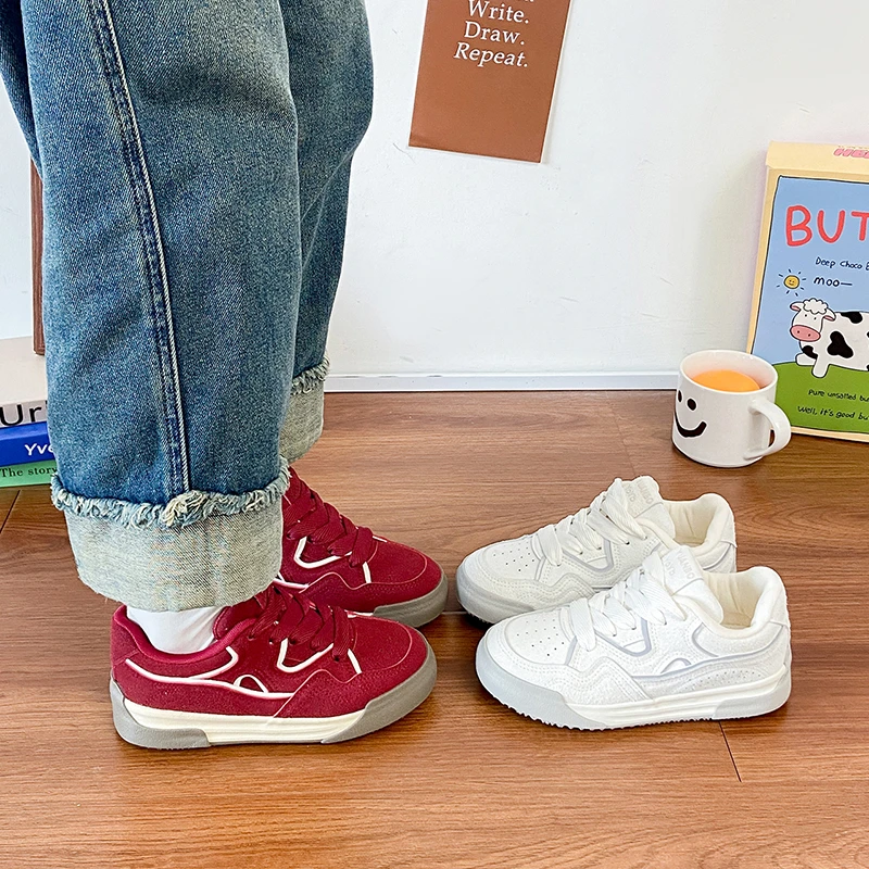 35-43码新款复古板鞋女百搭平底学生休闲低帮小白鞋41-42大码女鞋