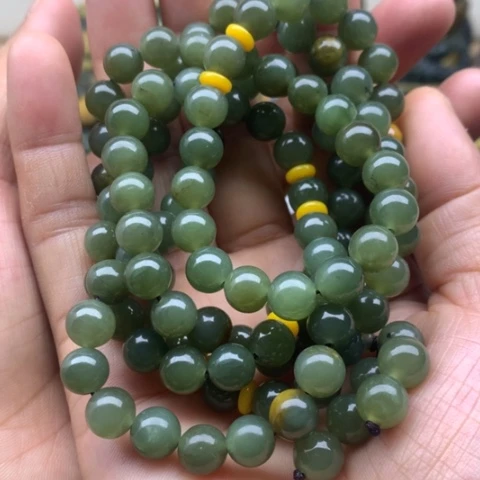 【闪购商品】未镶嵌手链岫岩河磨玉（透闪石质玉）