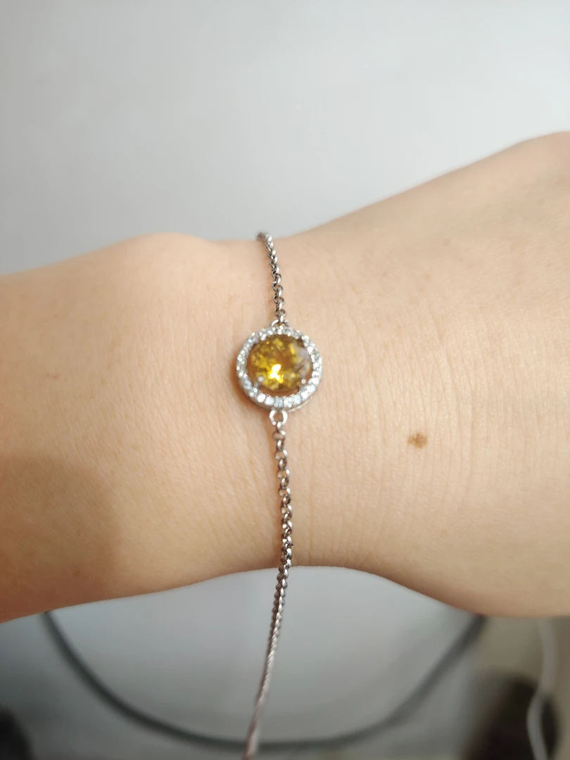 基地质检 天然黄晶手链