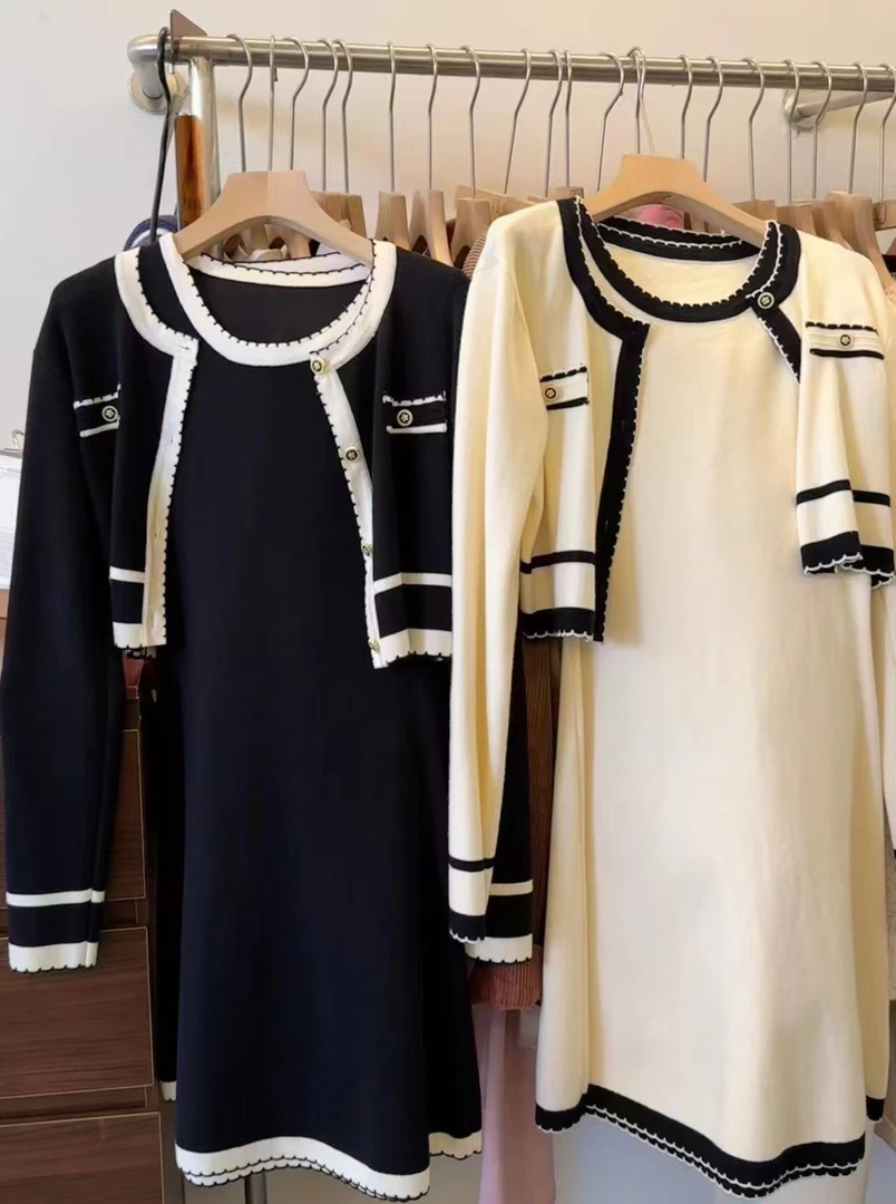 背心裙➕开衫两件套