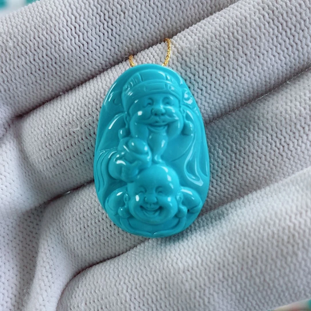 绿松石未镶嵌颈饰