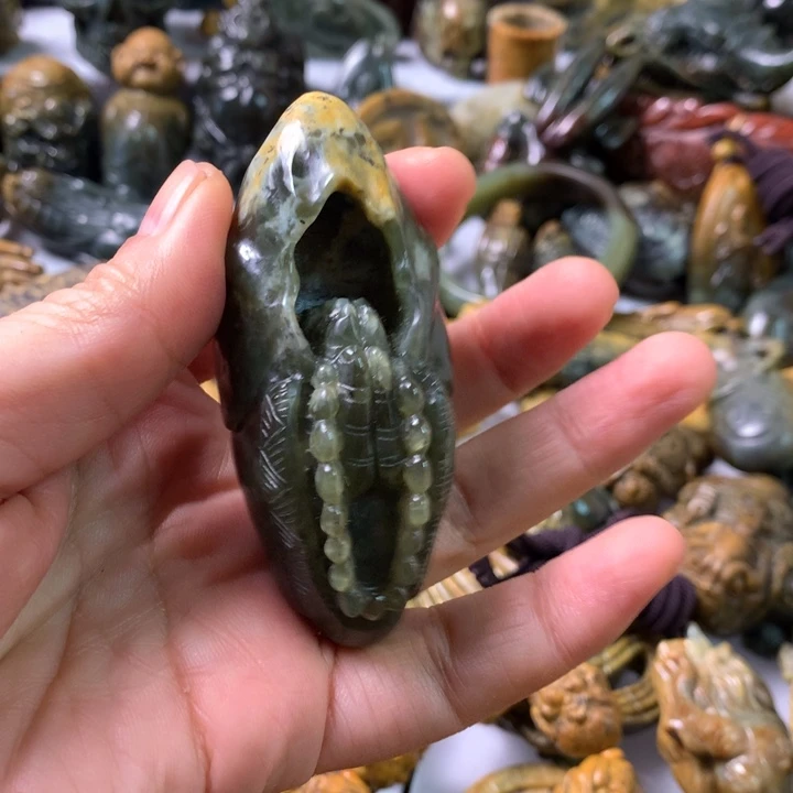 未镶嵌岫岩河磨玉（透闪石质玉）笔搁