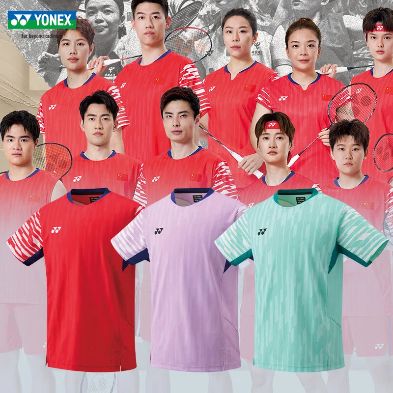 YONEX25年新款尤尼克斯YY羽毛球服中国队国羽短袖短裤