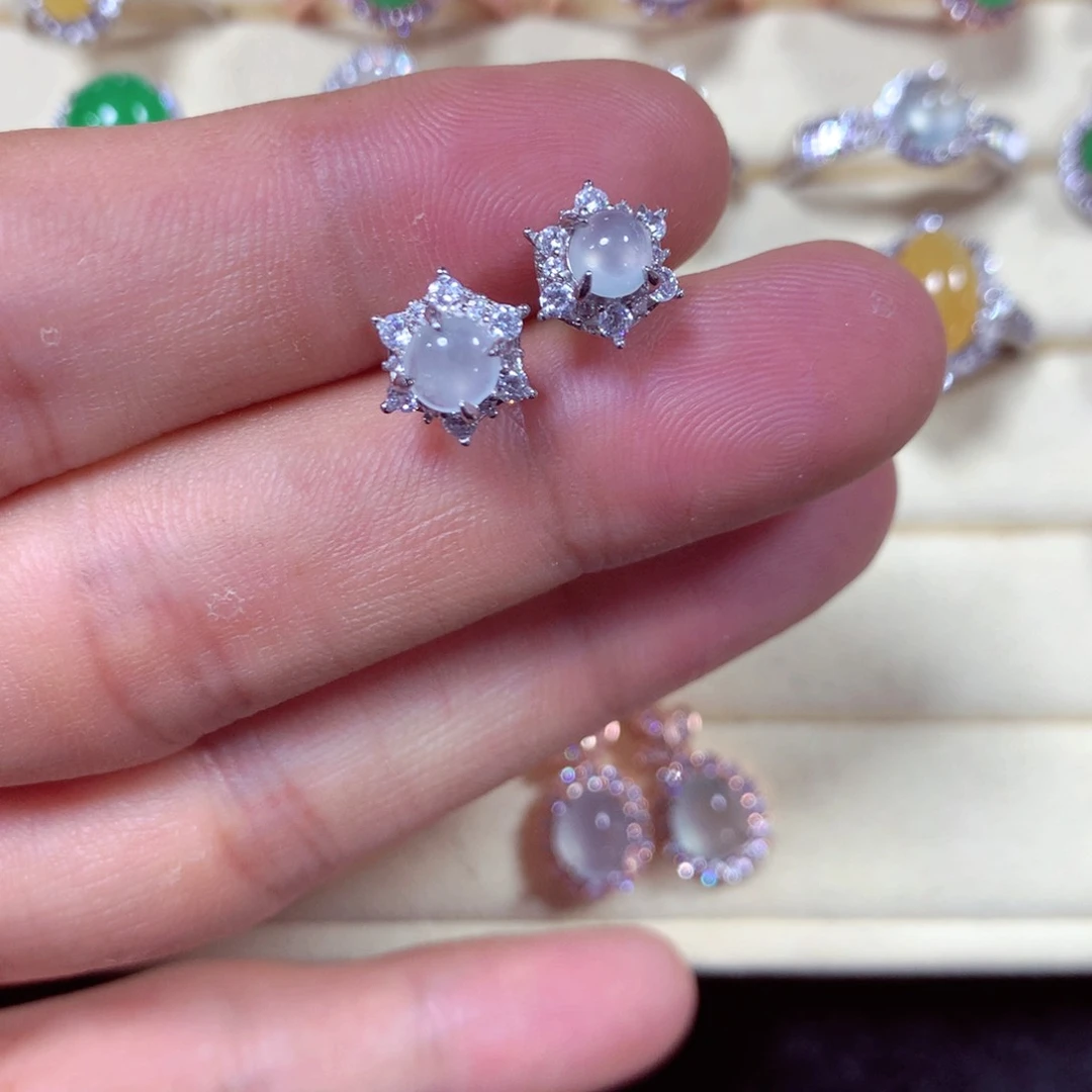 【闪购商品】翡翠戒指未镶嵌翡翠耳钉