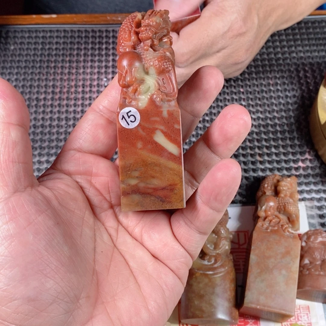 寿山石蓝*、3公分纂刻定制包刻