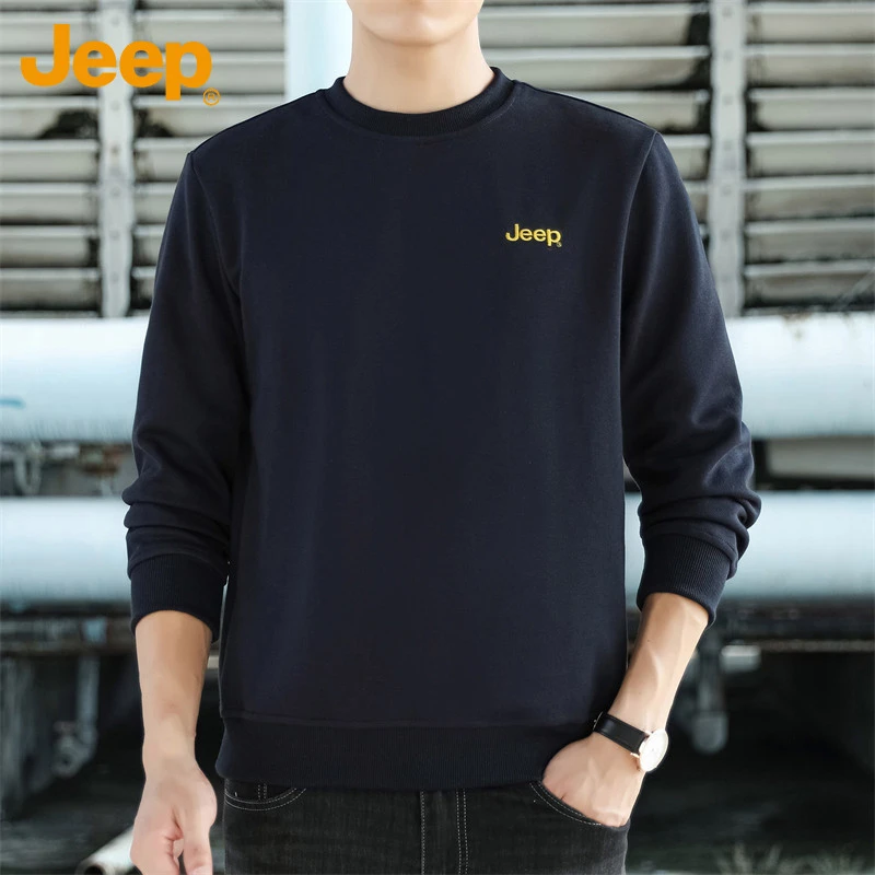 【永久下】男士卫衣春秋季新款圆领套头百搭纯色上衣宽松潮流韩版男