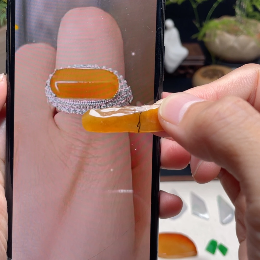 翡翠未镶嵌挂件戒指