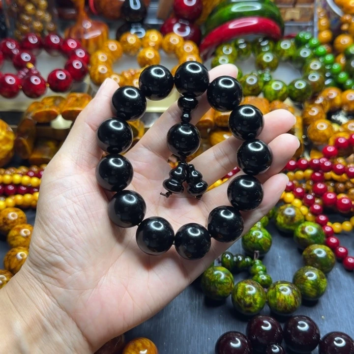 松木琥珀文玩手串