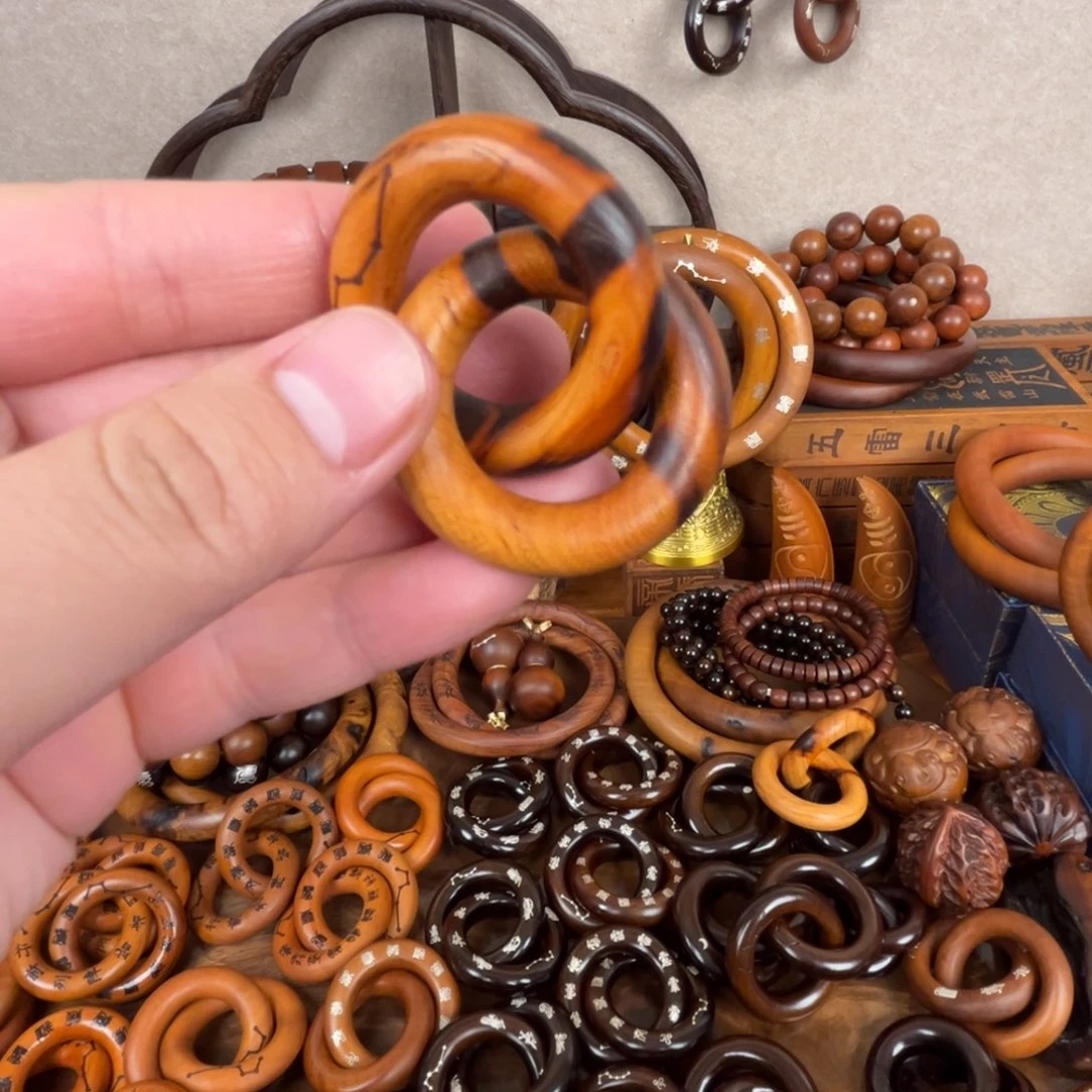 枣木桃木老料六七星乾坤圈2.5