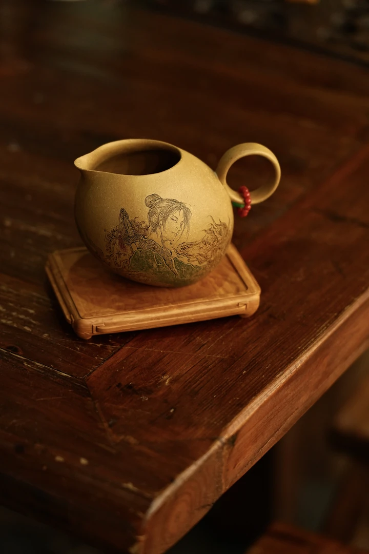 逸尘公道紫砂陶刻