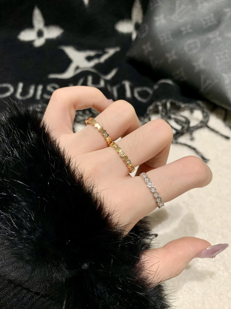 《ZS》蜂巢 无钻半钻气质轻奢简约戒指