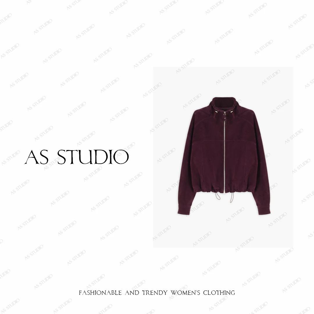 【AS显贵】25新限定时髦老钱皮立领夹克AS25QZPPY00352