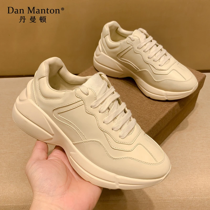 经典老爹鞋男女情侣款真皮小白鞋百搭潮牌内增高松糕鞋青年休闲鞋