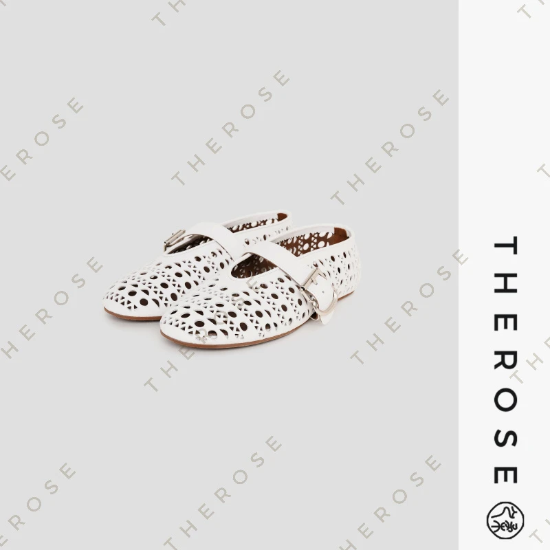 之柔【法式芭蕾鞋】百搭镂空平底复古透气玛丽珍浅口单鞋女士洞洞鞋