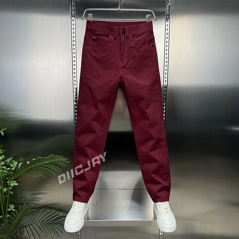 【轻奢】秋冬新款男士休闲裤小直筒修身弹力轻商务休闲时尚百搭长裤