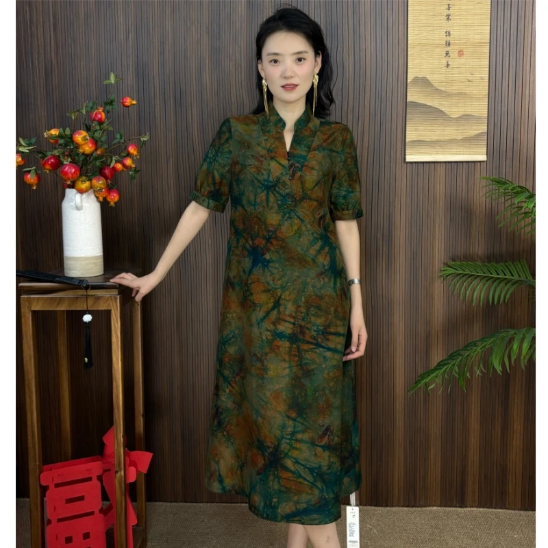 遇裳（99173）100桑蚕丝香云纱双面穿夏季气质重磅女连衣裙