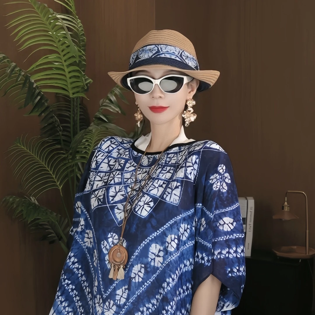 太一2025春夏新款波西米亚民族风披肩女百搭气质斗篷旅行薄款披风