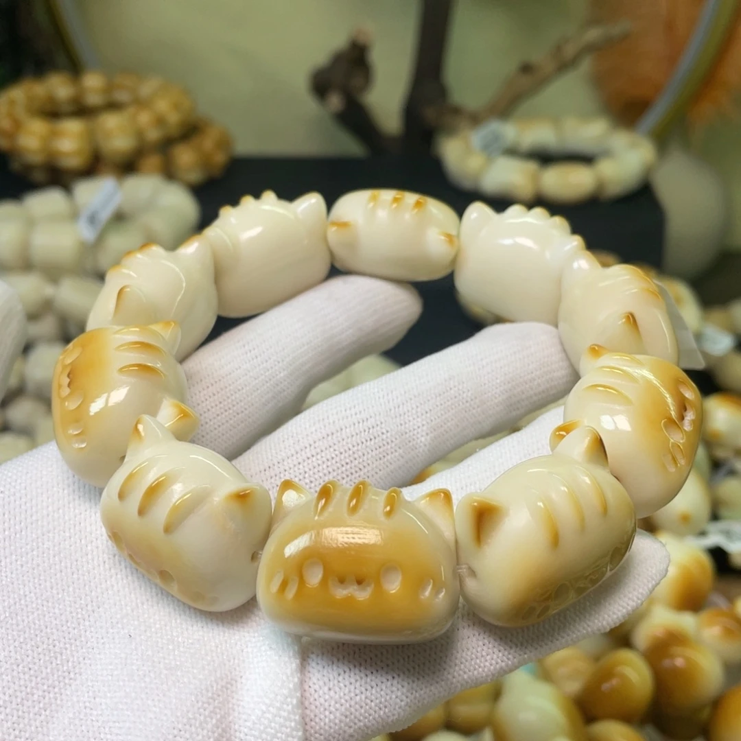 菩提根/象牙果手串119法棍猫微瑕