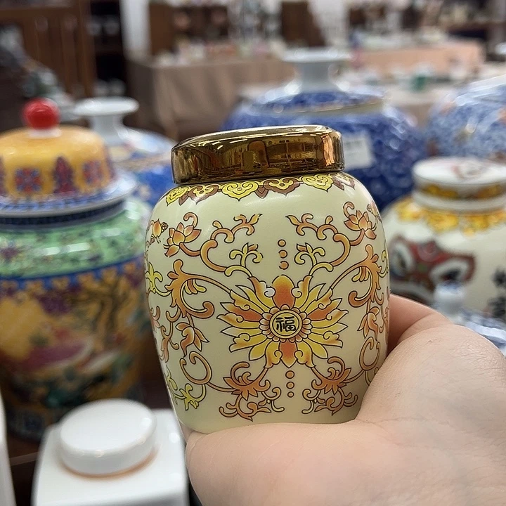 瓷片茶叶罐茶叶罐@@605