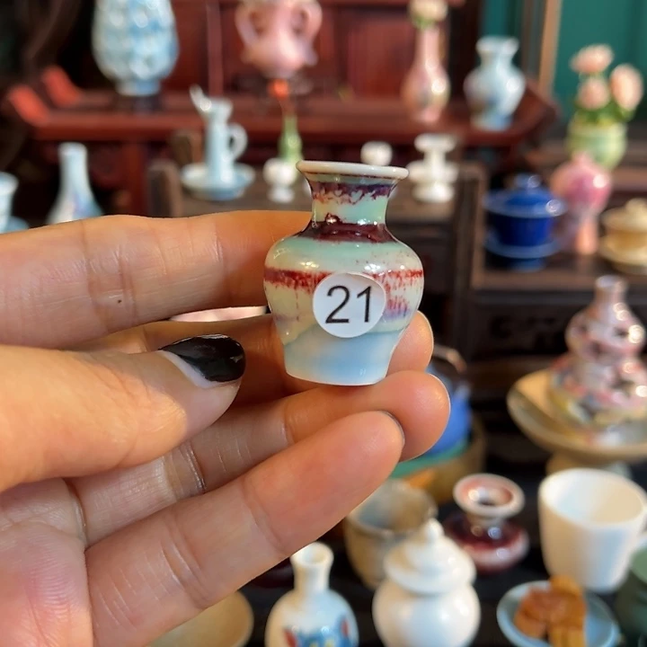 摆件微陶老王迷你花瓶