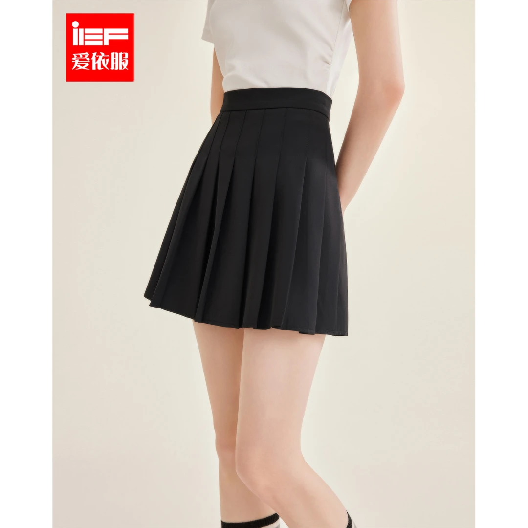 IEF/爱依服【DNA系列】2025夏季新款简约纯色休闲百搭显瘦摆裙