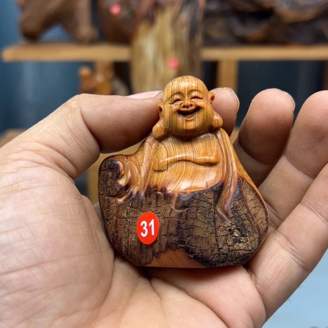 不***想木崖柏木摆件手把件