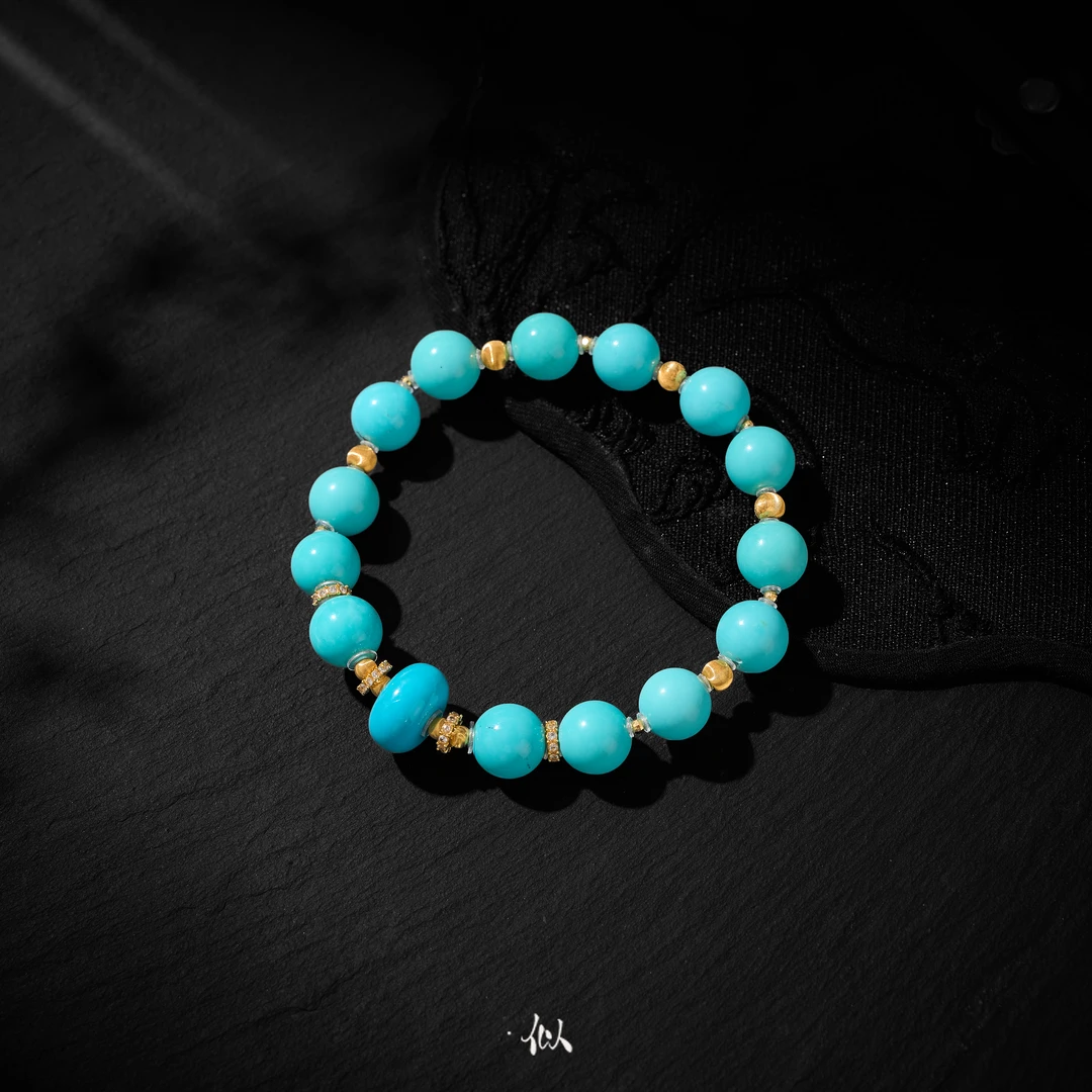 【沁岚】·似梓珠宝· 18K绿松手串  多样性发一 XYGD3089382-C