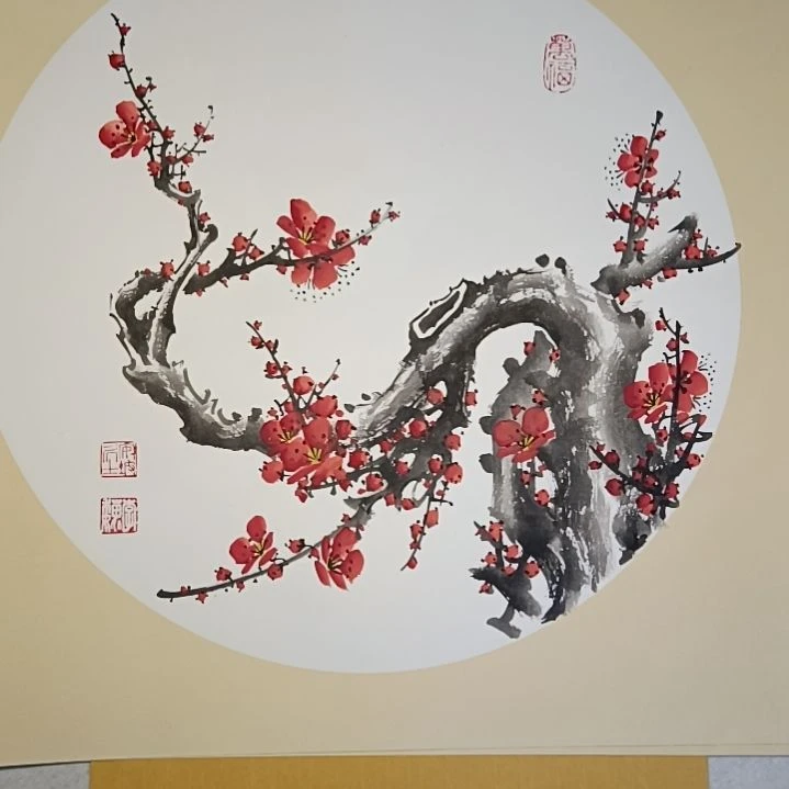 绘画星*?精品梅花卡宣作品
