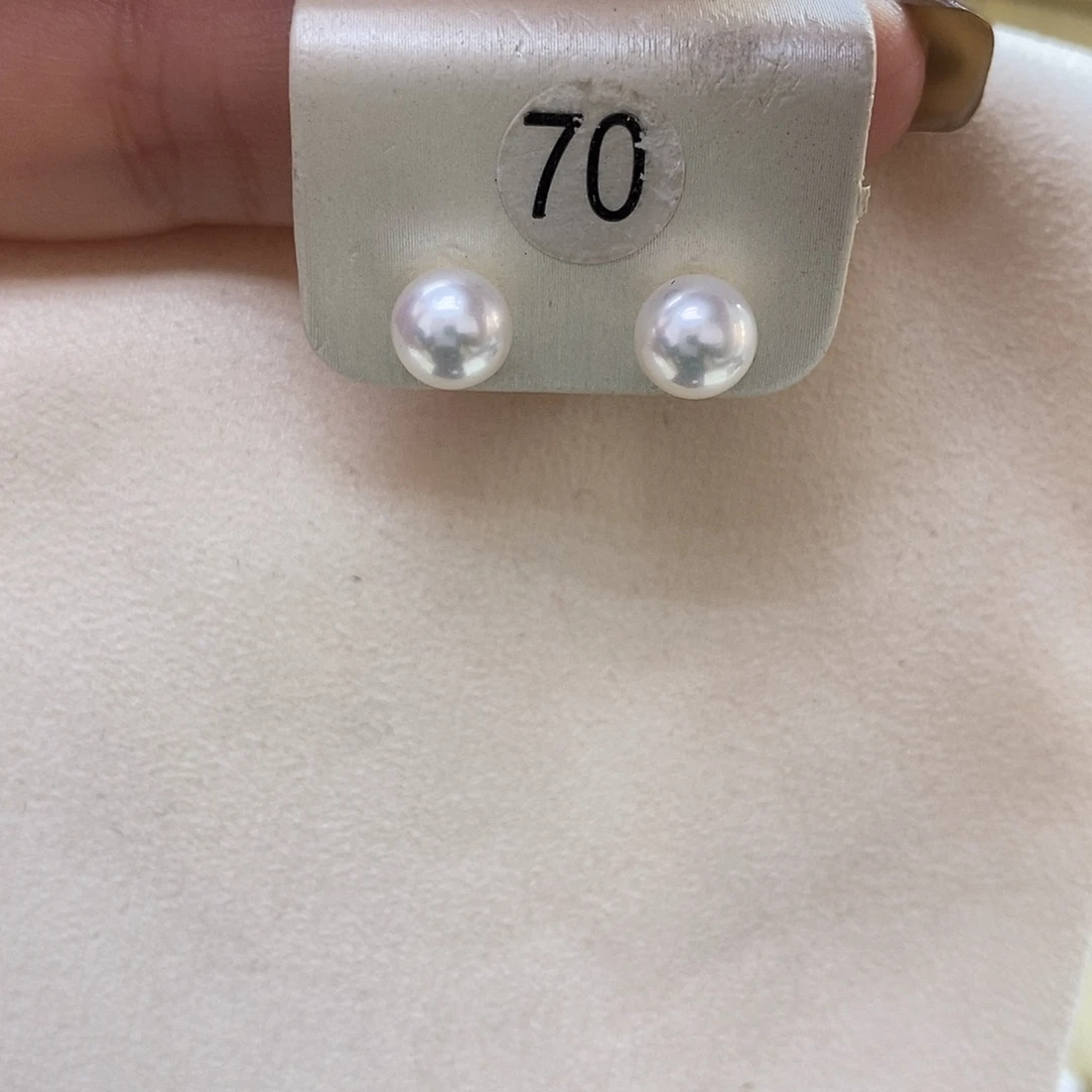 银S925镶嵌耳饰淡水珍珠