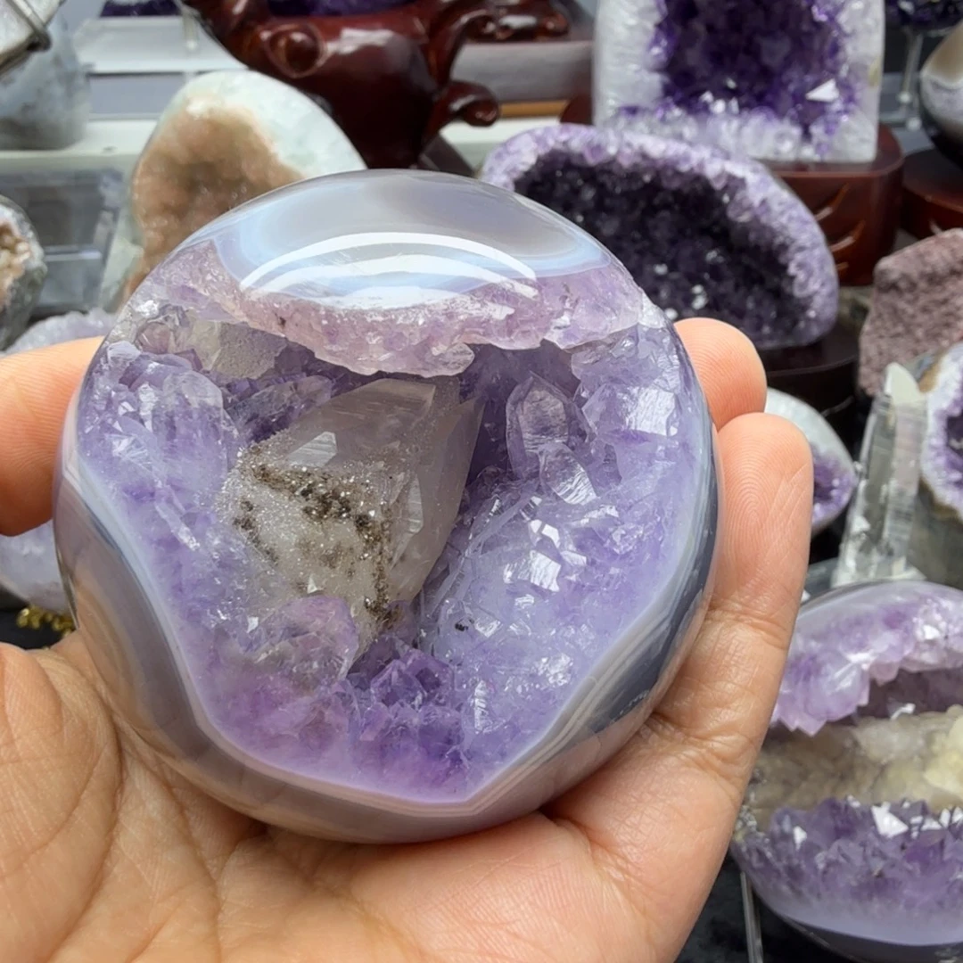 紫晶珠宝半成品未镶嵌