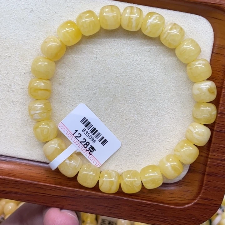蜜蜡未镶嵌手链蜜蜡虎皮纹