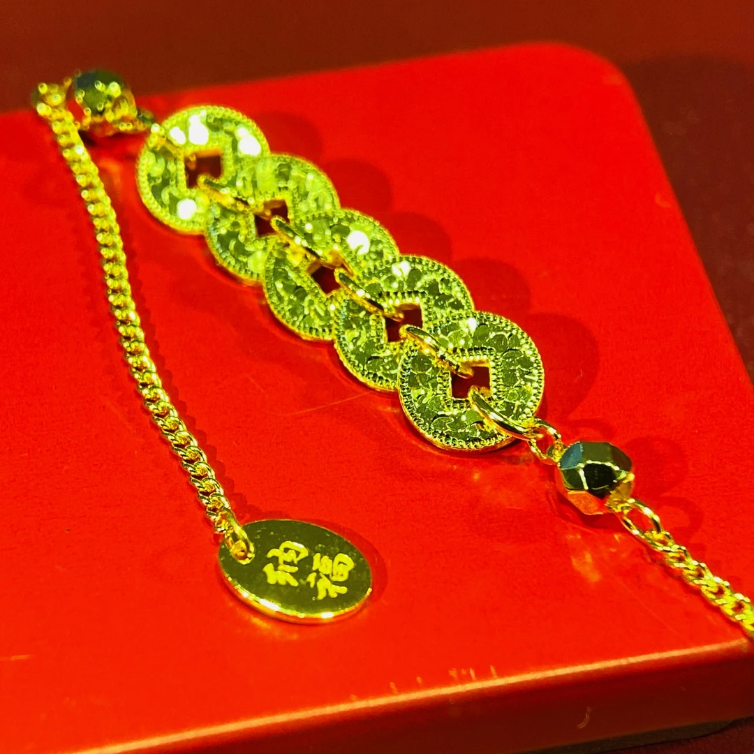 9999O碎碎冰钱币来财时尚款式项链挂坠