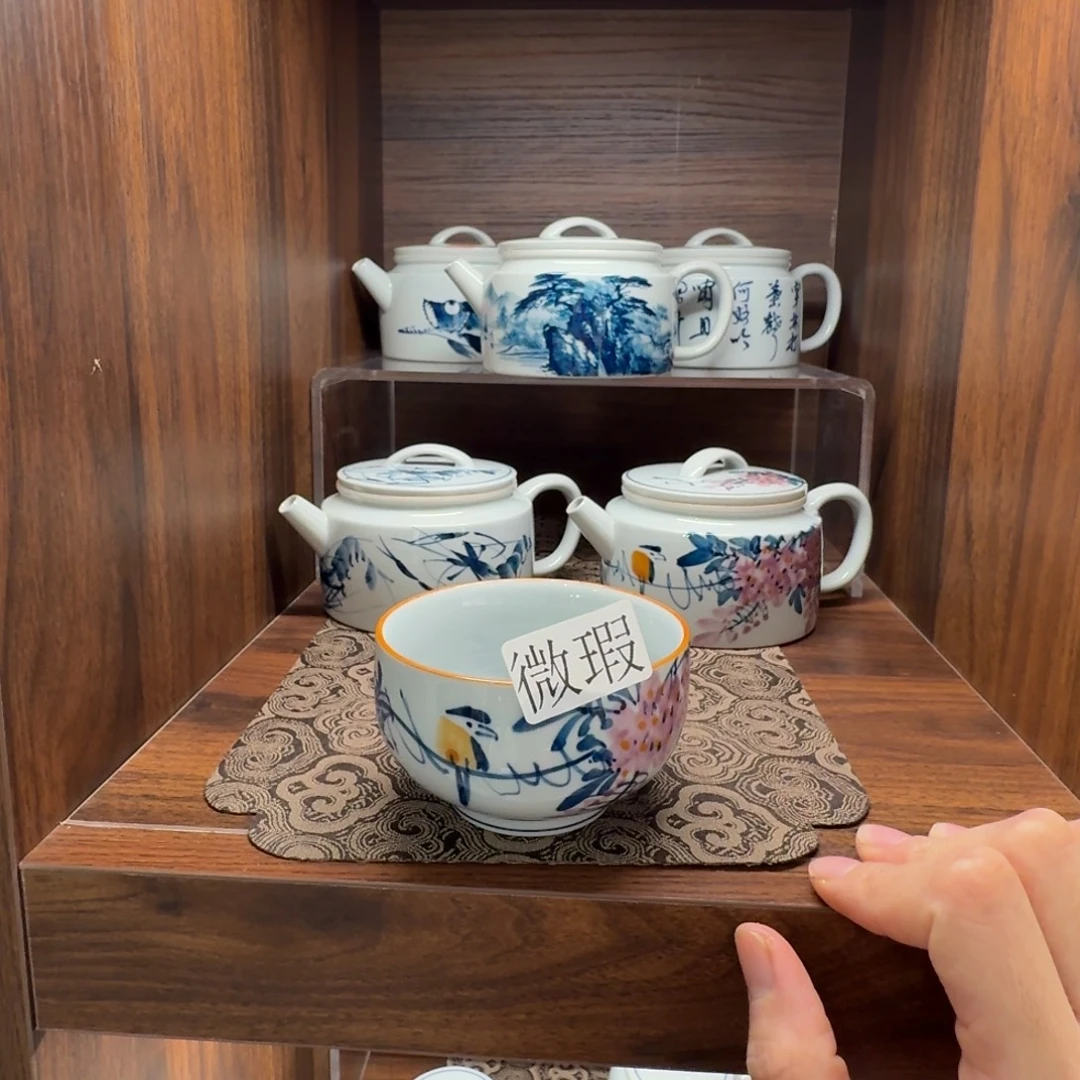 釉下彩纯手绘微瑕