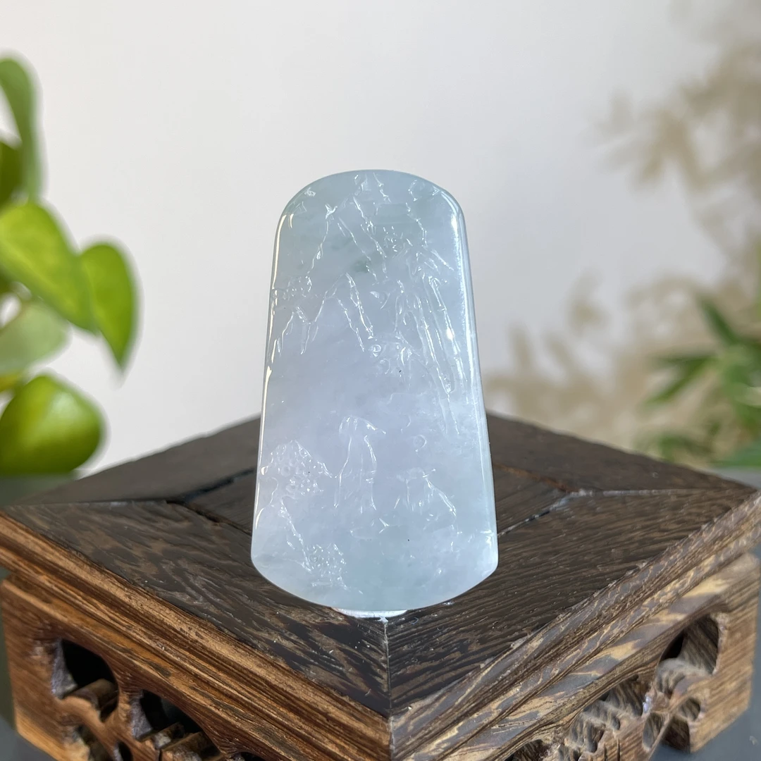 JTB17-017 天然翡翠缅甸A货 山水牌