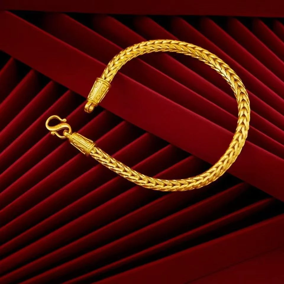 足银手链 四方蛇骨链  精工时尚款百搭复古