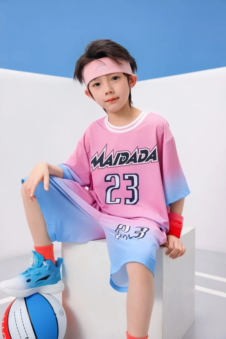 XMYY2025夏季新款男中大童速干运动夏季凉感透气渐变球服/TZW156