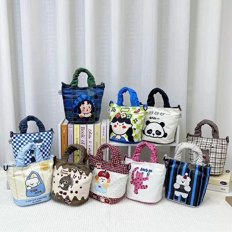 新疆包邮发 新款百搭手提便当手机包帆布包