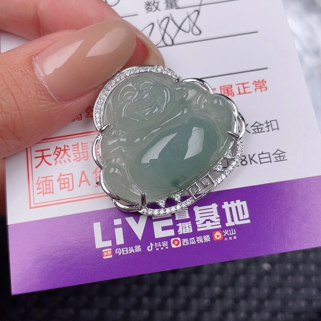 翡翠银S925镶嵌颈饰吊坠
