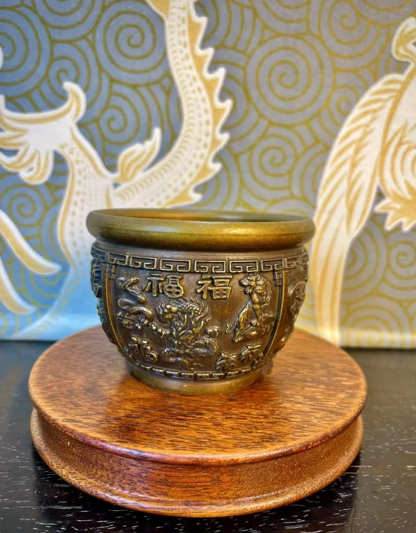 【闪购链接】铜麒麟送福缸