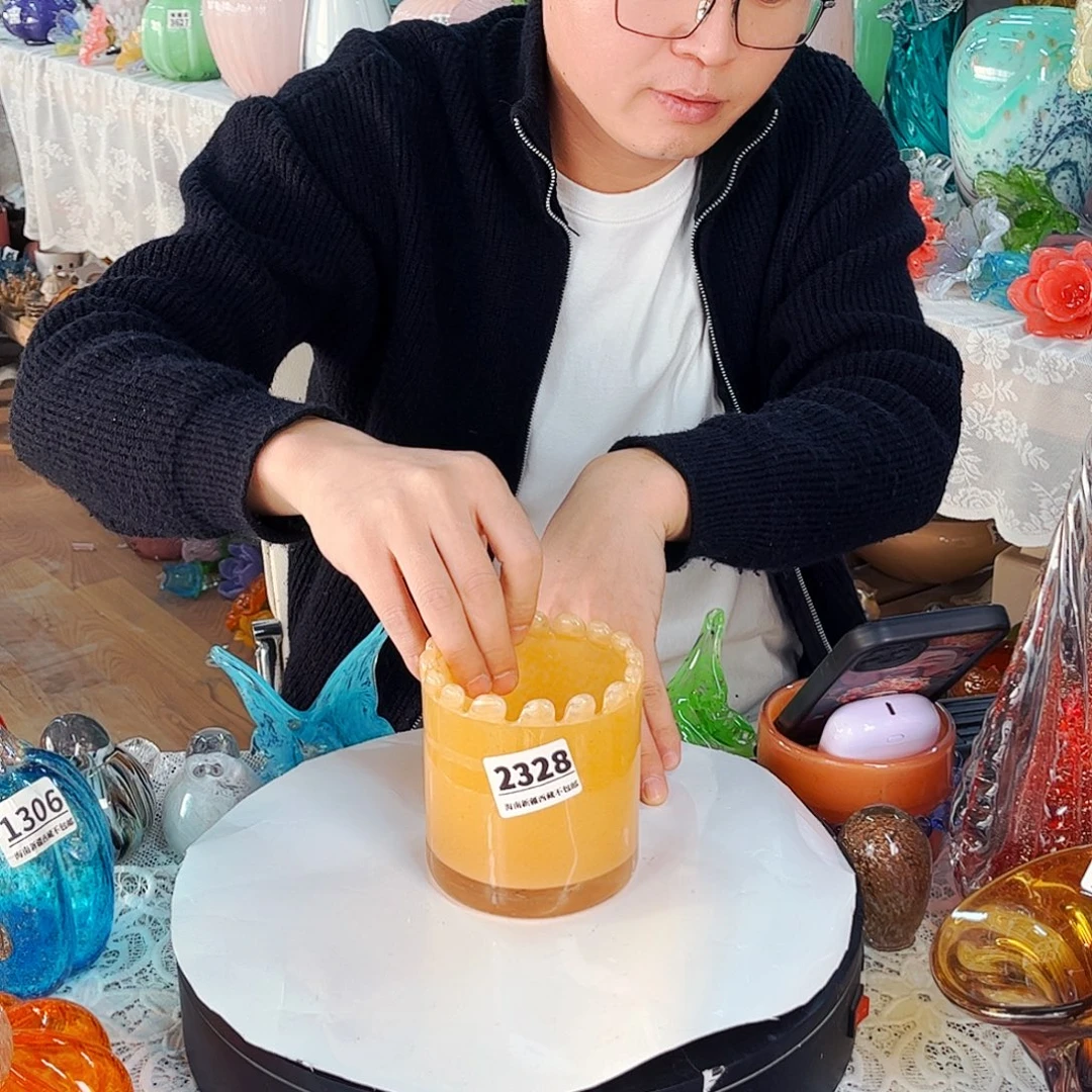 豆杯 家悦琉璃工艺品不完美