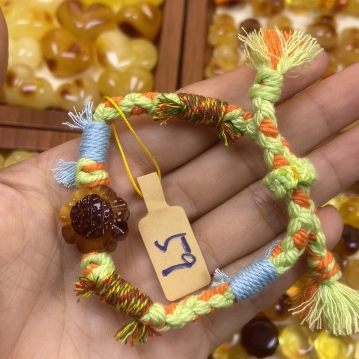 吊坠橄榄核福利向日葵手串6