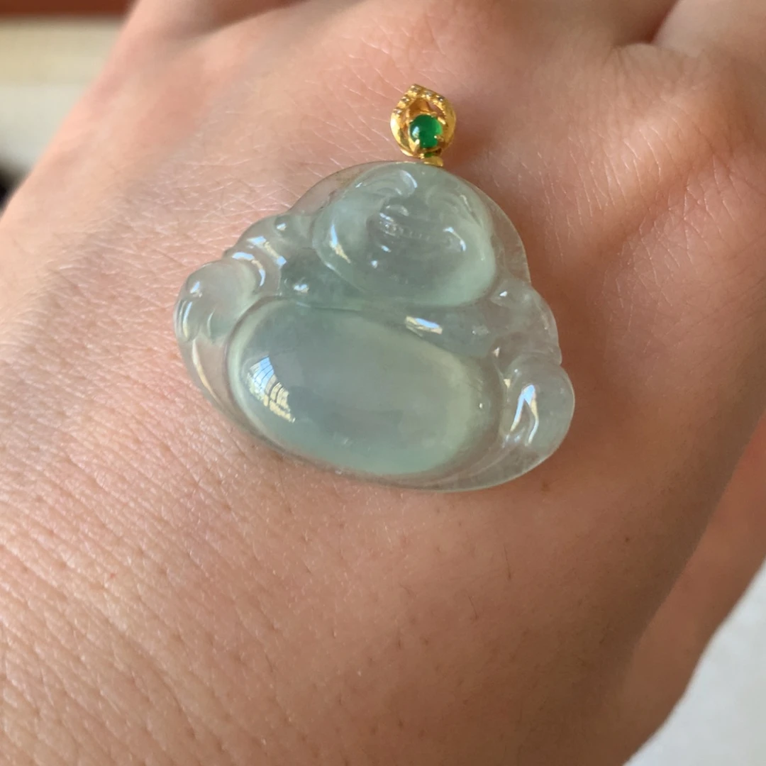 翡翠18K金镶嵌颈饰14