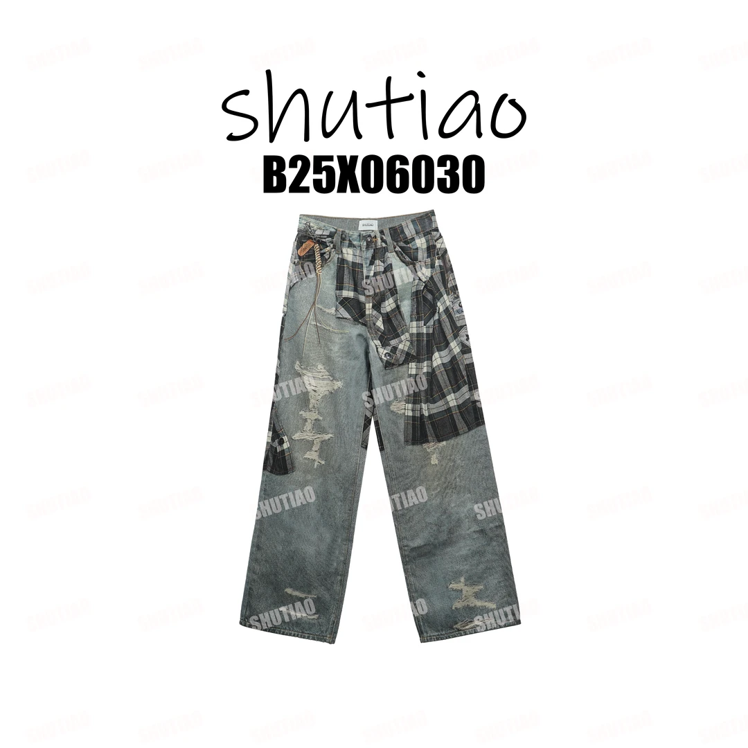 【SHUTIAO】2025秋冬：新款小众设计款牛仔裤B25X06030