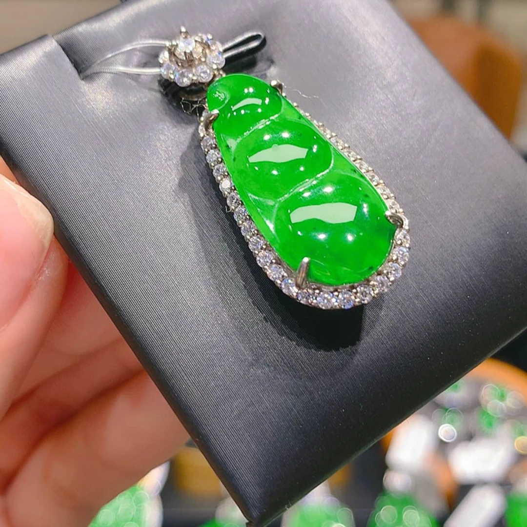 【闪购商品】翡翠颈饰银S925镶嵌8柒姐