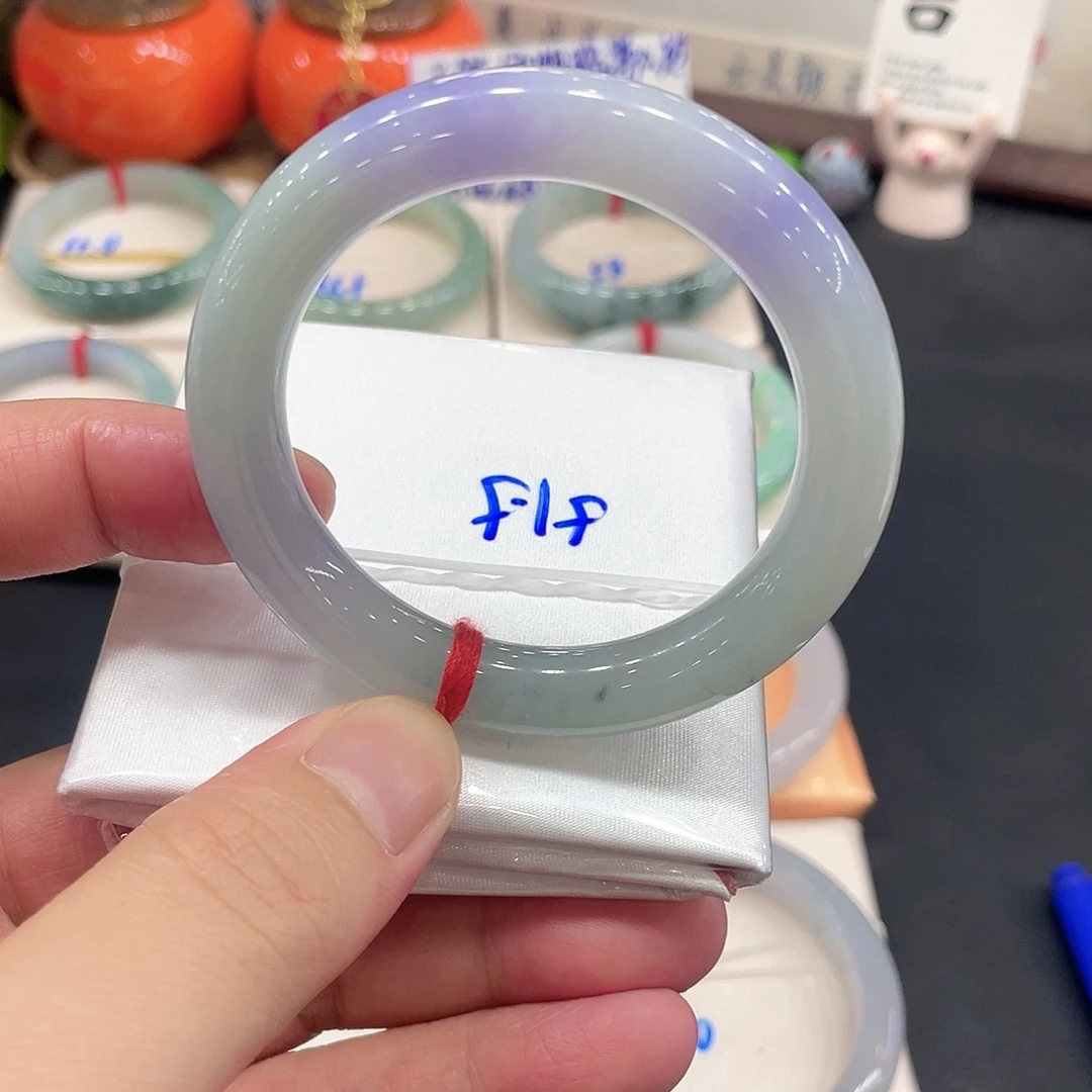 翡翠未镶嵌手镯天然缅甸翡翠手镯紫罗兰