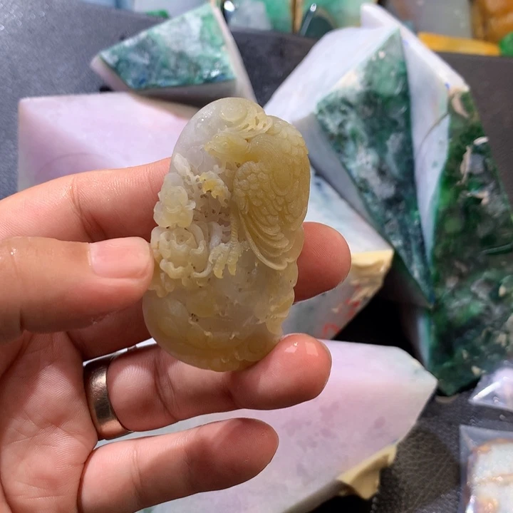 颈饰未镶嵌翡翠缅甸天然翡翠片料牌子珠子平安扣