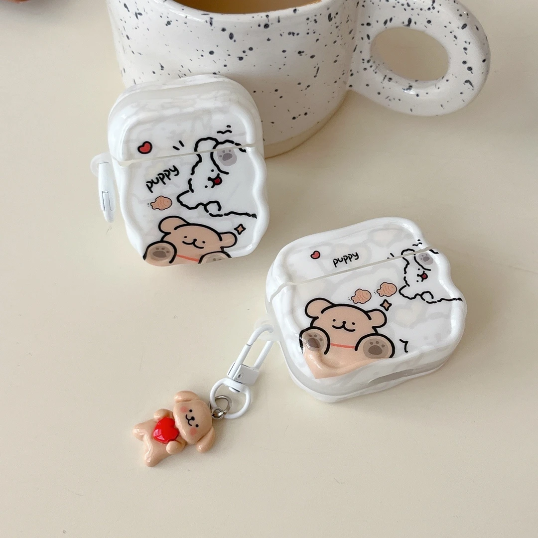 线条小狗苹果airpodspro3保护壳airpods4保护套airpodspro2保护壳