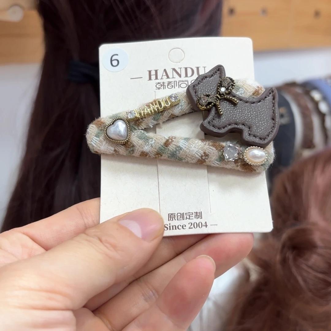 布艺非金属三角拜拜夹